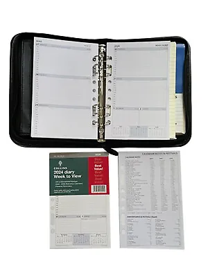 Special Clearance A5 Zipped Ring Binder 6 Rings Filofax Ext Rivets  30 Diary 24 • £33.99