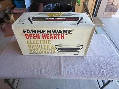 Vtg Farberware Open Hearth Electric Broiler Rotisserie Stainless 455a Nib Mcm • $145