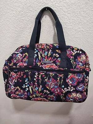 Vera Bradley Weekender Travel Bag Midnight Flowers Pattern 18  - RARE! • $38.99