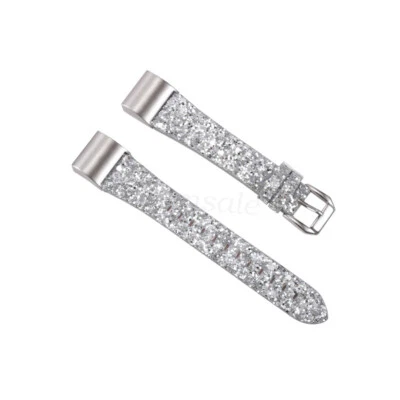 $19 • Buy Sequins Leather Band Replacement Wristband Watch Strap For Fitbit Charger 4 3 2