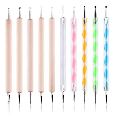 10PCS Dotting Tools Set For Nail Art Embossing Stylus For Painting US FAST • $7.69