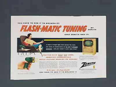 Zenith Flash-Matic Tuning Vintage Print Ad • $15.35