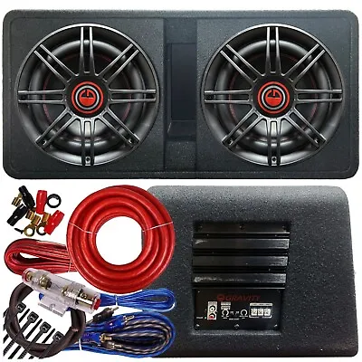 Gravity Dual 12  1600W Active Powered Car Sub Enclosure Ported Subwoofer W/ 4KIT • $199.99