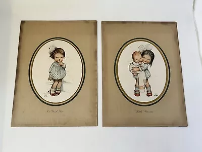 Vintage Mabel Lucie Attwell Prints With Original Mounts 16” X 12” Nursery Decor • £40