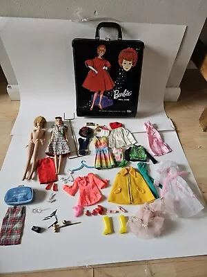 Vtg Lot Barbie Midge Steph Doll Accessories Outfits Shoes + Black Case Complete • $99.99