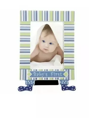 Gorham Merry Go Round Little Boy Blu 5x7 Baby's First Picture Frame Lenox 821635 • $14.99