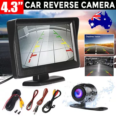 Waterproof HD Car Reverse Camera Kit Monitor Night Vision Rear View Parking Cam • $22.85