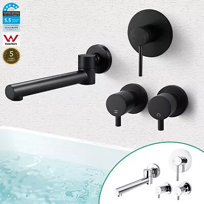 ACA Bathroom Tap Bath Swivel Spout Water Bathtub Shower Mixer Taps Brass Round • $44.71