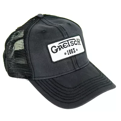 Gretsch Limited Mesh Trucker Hat Cap With 1883 Logo Patch - Black  New! • $27.95