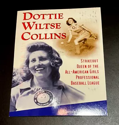 4  X 6  Postcard Featuring AAGPBL Pitcher DOTTIE WILTSE COLLINS • $20