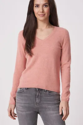 J.Crew  100% Cashmere Soft Pink Peach Sweater  Anthropologie XXS • $28