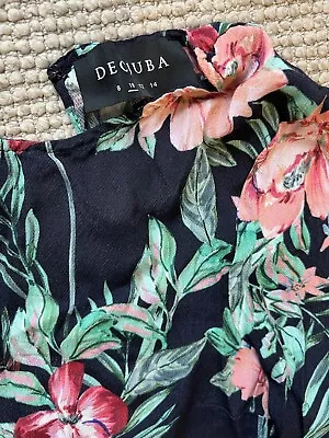 Decjuba Women’s Top Size 10 - Long Sleeve Floral Frill Ruffle Winter • $20