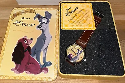 NEW VNTG 2005 Disney 50th Anniversary Lady And Tramp Watch W/ Collector Gift Tin • $41.99