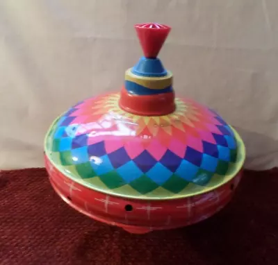 Vtg Lbz Metal Toy Spinning Top Automatic Choral-top • $39.95
