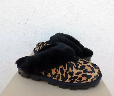 Ugg Coquette Panther Cow Hair/ Sheepskin Slippers Women Us 7/ Eur 38 ~new • $89.95