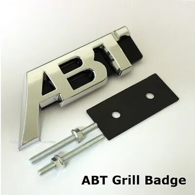 New Chrome ABT Front Grill Badge Emblem Decal For VW Golf Audi Seat Skoda • $13.18