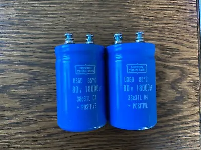 2 New 18000 Uf 80v Capacitors Hafler DH-200 DH-220 Main Filter 2  51mm • $75