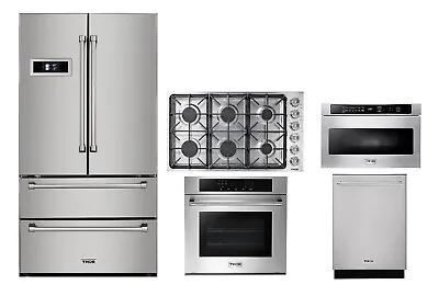 Thor Package With 36  Refrigerator 36  Cooktop Oven Dishwasher & Microwave • $7645