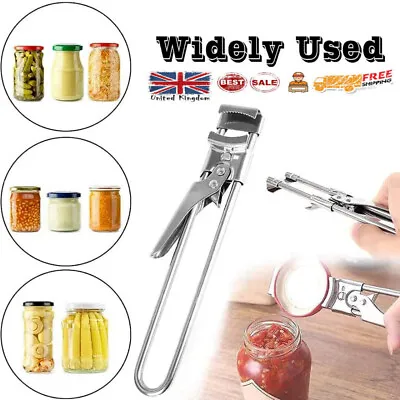 Adjustable Can Jar Opener Bottle Lid Gripper Kitchen Gadget Stainless Steel UK • £2.49