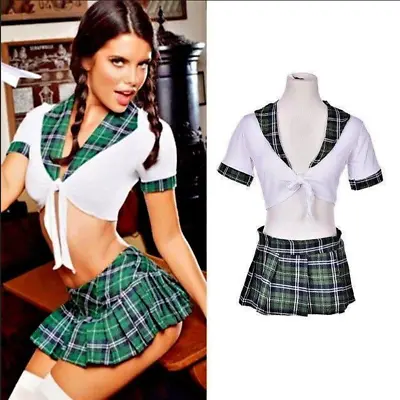 £8.95 • Buy Sexy Lingerie School Girl Uniform Role Play Costume Cosplay Fancy Dress Outfit