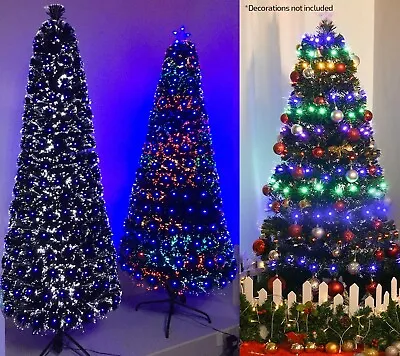 £38.53 • Buy Pre Lit Christmas Tree Xmas Fibre Optic LED Lights Star 3ft 4ft 5ft 6ft 7ft 8ft