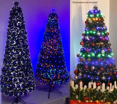 £38.53 • Buy Pre Lit Christmas Tree Xmas Fibre Optic LED Lights Star 3ft 4ft 5ft 6ft 7ft 8ft