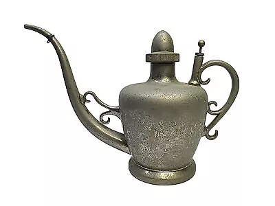 S. Sternau Company Antique Whale Oil Can Lamp Filler Nickel Plated Ornate Style  • $89.95