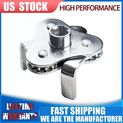 Heavy Duty Oil Filter Wrench Removal Tool Fully Adjustable 1/2-3/8  To 5” Drive • $13.59