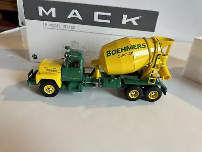 First Gear 1:34 Scale Mack R-Model Cement Mixer Boehmers Concrete #19-2927 • $85