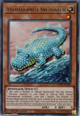 YuGiOh Animadorned Archosaur WISU-EN050 Rare 1st Edition • £0.99