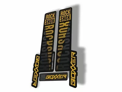 Rock Shox BOXXER 2019 Mountain Bike Cycling Decal Kit Sticker Adhesiv Gold Gray • $19.99