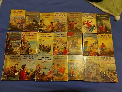 1-21 Complete Set Famous Five With Dust Jackets  X4 1st Editions By Enid Blyton  • £275