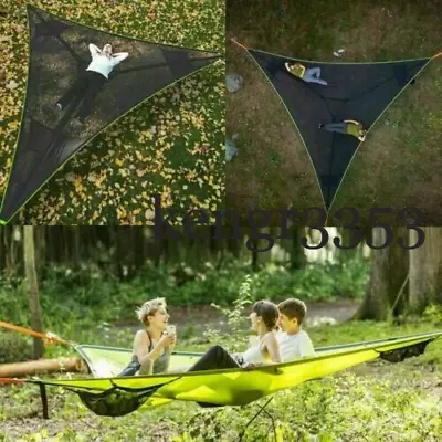 Multi-Person Hammock Triangle Air Mat Hammock Tree House Air Sky Tent • £27.36