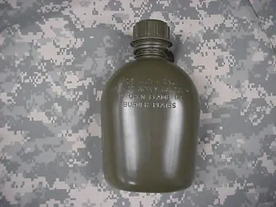 New Us 1 Quart Collapsible Plastic Canteen Od Green • $3.99