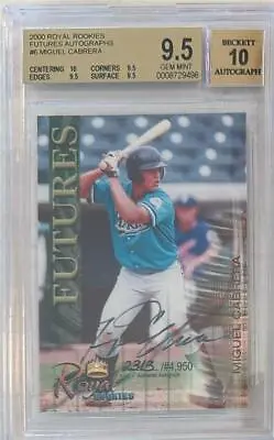 2000 Miguel Cabrera Royal Rookies Auto RC- BGS 9.5 Gem Mint... #2313/4950 • $2111.99