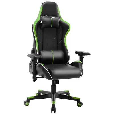 $179 • Buy Ergonomic Gaming Chair High Back PU Leather With Headrest Lumbar Support Office