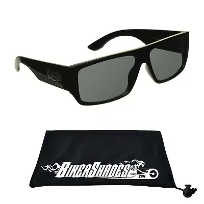 Authentic LOCS Sunglasses Black Gangster Shades Super Dark Cholo Glasses Wrap • $9.99