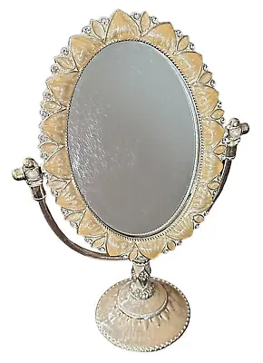 Vintage Ornate Mirror Gold Tilting Vanity Stand  Swivel • $28.99