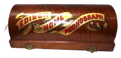 Edison Home Suitcase Phonograph Lid  In Nice Shape • $95