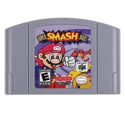 Super Smash Bros Video Game Cartridge Console Card For Nintendo N64 Childhood TS • $17