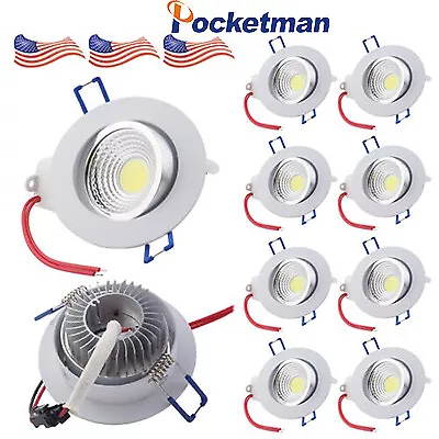 10pcs Dimmable LED Recessed Ceiling Lamp 3W/5W/7W COB Downlight Spotlight 110V • $38.71