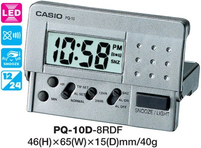 $35 • Buy Casio Clock Pq-10d-8rd Pq10 Alarm Led Light 12 Month Warranty