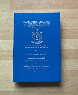 Masonic Book Of Constitutions And Regulations Grand Lodge Of Mark Master 1997 • £7