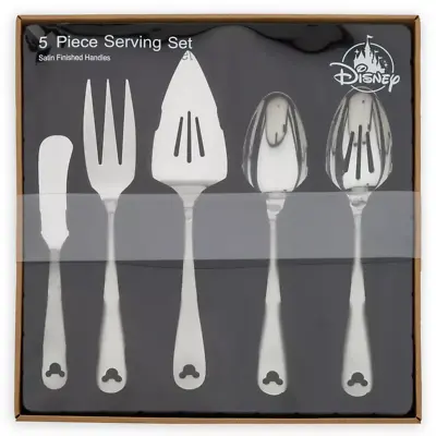 Disney Mickey Mouse Icon Stainless Steel Serving Set Satin Finish 5 Piece • $69.75