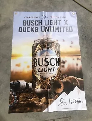 Busch Light Hunting Banner Ducks Unlimited Vinyl New!! Beer Man Cave Hunter • $35.99