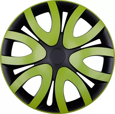 4x Premium Design Hubcaps Mika Blinds 14 Inch #58 Green Black • $158.21