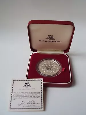 1981 Charles & Diana Wedding Sterling Silver Medal Ltd. Edn. Box & COA • £19.99