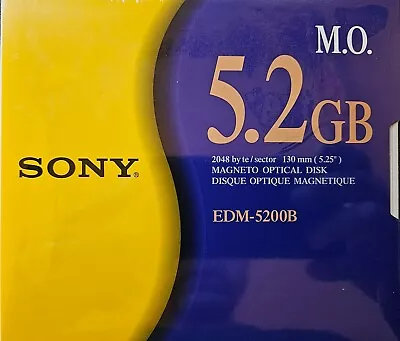 NEW Sony EDM-5200B 5.2GB 5.25 R/W  OPTICAL DISK • $19.99