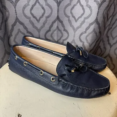 Tods Driving Loafers Women’s 38 Blue US 7.5 Leather • $72.03