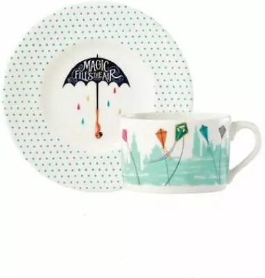 Lenox Disney Mary Poppins Teacup & Saucer Magic Fills The Air Umbrella Kite NEW • $35